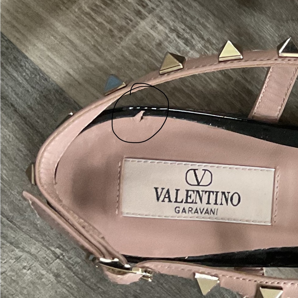 VALENTINO GARAVANI
Rockstud Bow Slingback Flats - Black-size 38 - Picture 8 of 9